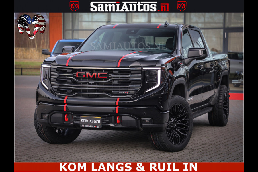 GMC Sierra AT4 6.2 V8 4X4 | VIRTUAL COCKPIT | LPG | HUD | BOM VOL | DC | RAM DEALER NEDERLAND | Dubbele Cabine met Royale 5 Zitplaatsen | BPM vrij | Nu Leverbaar uit Voorraad | Voorraad Nr 261530 |
