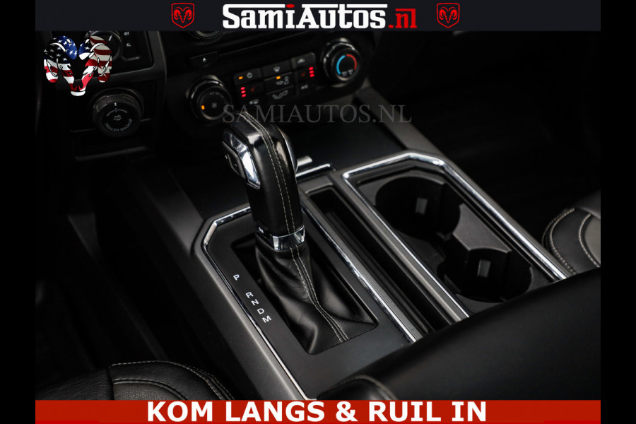 Dodge Ram FORD F150 5.0 V8 4X4 | MAT OLIVE GREEN | BIJTELLING VRIJ | ZEER DIK | CAMERA | 3500KG | PANORAMA | LEDER | GO RHINO ROLLBAR | CRUISE CONTROL | PRINS LPG | BAKFLIP COVER | Deze pick-up is leverbaar met zowel een groot rijbewijs (C) als een klein rijbewijs (B). Laat ons weten wat jouw voorkeur is.