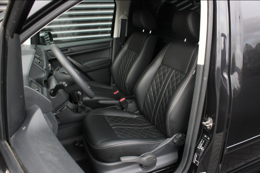 Volkswagen Caddy 2.0 TDI 185PK JB-EDITION / FULL BLACK / SCHROEFSET / LEDEREN BEKLEDING / NIEUWSTAAT / ELEK-PAKKET / AIRCO / APPLE
