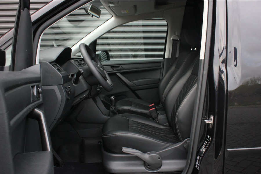 Volkswagen Caddy 2.0 TDI 185PK JB-EDITION / FULL BLACK / SCHROEFSET / LEDEREN BEKLEDING / NIEUWSTAAT / ELEK-PAKKET / AIRCO / APPLE