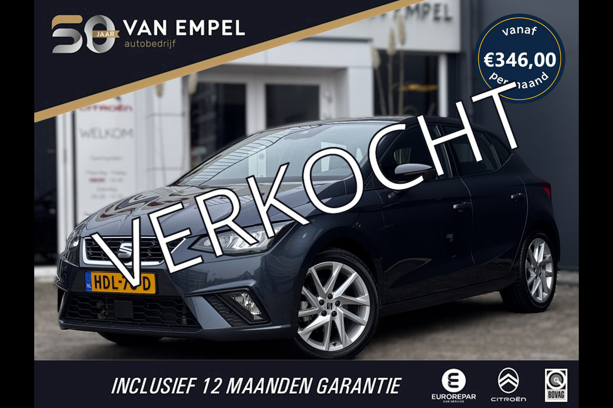 Seat Ibiza 1.0 EcoTSI FR 110 PK | Automaat | Navi by App | Stoelverwarming | Virtual Cockpit | Climate Control