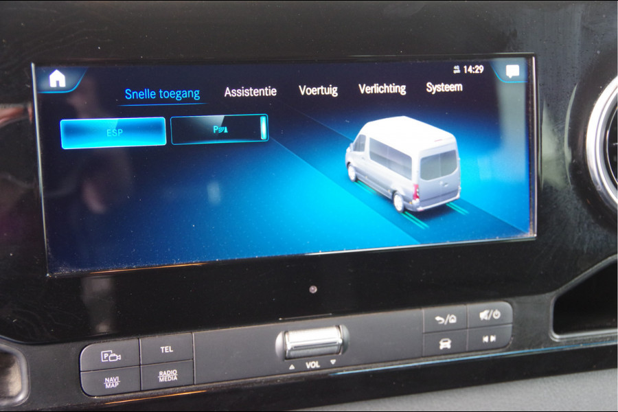 Mercedes-Benz Sprinter 319 3.0 CDI V6 L2H1 DC-6P, 3.5T TREKHAAK, LED, ADAPT. CRUISE, MBUX 10'', CAMERA, NAVI, GEVEERDE STOEL, DUBBELE CABINE, DUBBEL CA