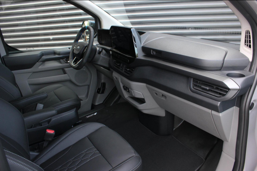 Ford Transit Custom 320 2.0 TDCI L2H1 MSRT DC DUBBEL CABINE MEGA LAGE BIJTELLING / KUIPSTOELEN / DIRECT RIJDEN / NAVIGATIE /GREY