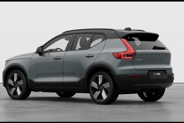 Volvo EX40 252PK Automaat Single Ext. Range Plus 82 kWh / Lounge Pakket / Extra getint glas / 360 Camera / 20'' velgen / Panoramadak / Zwart dak / Harman Kardon / Adaptieve cruise control / Getint glas / Stoel en stuurwielverwarming / parkeersensoren met 360 camera /  BLIS