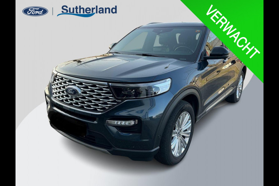Ford Explorer 3.0 V6 EcoBoost PHEV Platinum 457pk | 7 persoons | Trekhaak | Panoramadak | BTW verrekenbaar | Adaptieve Cruise | Lederen bekleding | Stoelverwarming