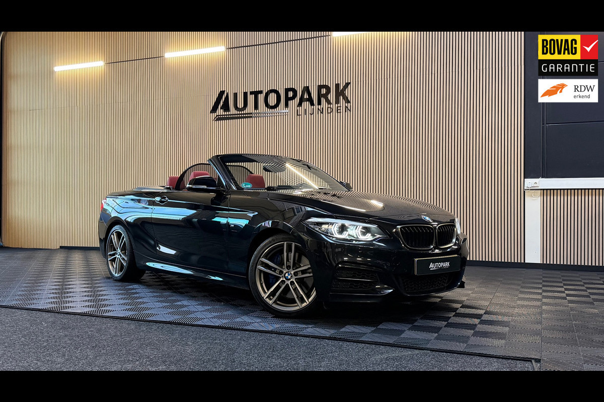 BMW 2 Serie Cabrio M240i High Executive|HARMAN KARDON|MEMORYSEATS|KEYLESS|CARPLAY|SFEERVERLICHT|SHADOWLINE|340PK|DEALERONDERHOUDEN