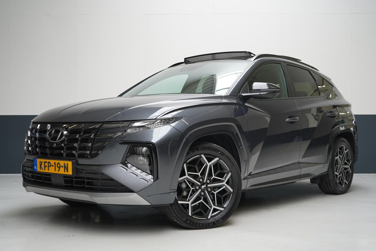 Hyundai Tucson 1.6 T-GDi PHEV N Line Sky 4WD | SoH 100% | Trekhaak | Stoelverwarming | Keyless | Adaptive | Panoramadak