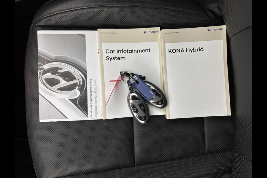 Hyundai Kona 1.6 GDI HEV Premium (INCL-BTW) Aut.*LEATHER | FULL-LED | NAVI-FULLMAP | DAB | ADAPTIVE-CRUISE | KEYLESS | TOPVIEW | BLINDSPOT | LANE-ASSIST | DIGI-COCKPIT | HEATED/COOLED-COMFORTSEATS | MEMORY-PACK | 18''ALU*