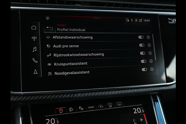 Audi RSQ8 4.0 TFSI RS Q8 Urban Quattro | Ceramic | B&O Advanced | Head-up | 360 Camera | Carbon pack | Adaptive cruise | Ambiance interieur | 4 zone climate |