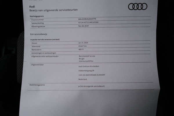 Audi A3 Limousine 35 TFSI CoD Advance Sport 2x S-Line Automaat - N.A.P. Airco, Cruise, PDC.