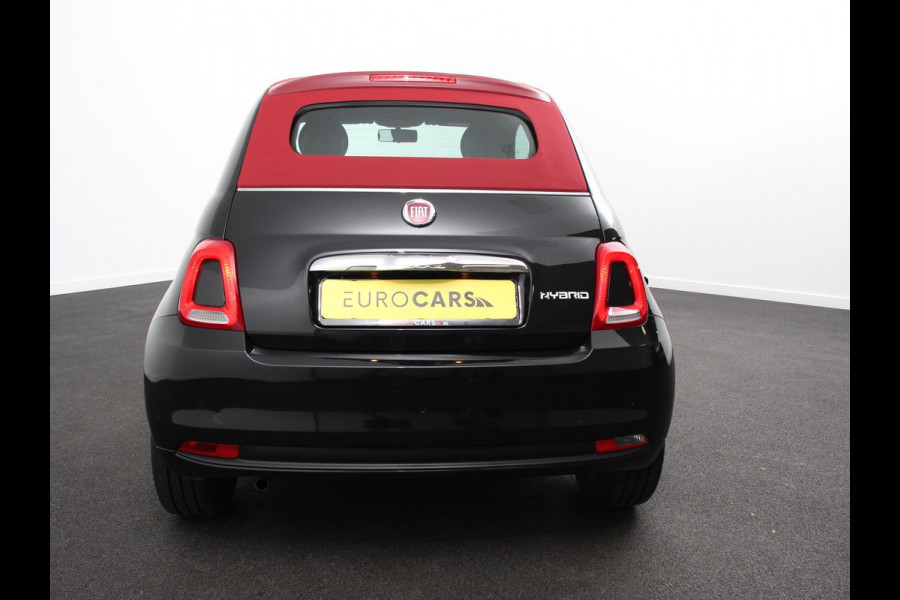 Fiat 500C 1.0 Hybrid Club Cabrio Airco LED Parkeersensoren achter Cruise control Radio Apple Carplay/ Android Auto