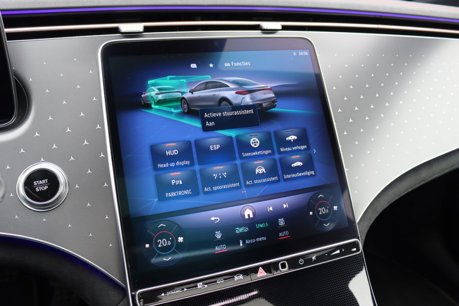 Mercedes-Benz EQS 450+ AMG Line Premium 108 kWh | Luchtvering | Achterasbesturing | Distronic+ | Trekhaak | HUD | Verwarmd Stuurwiel | Memory | Digital Light | Burmester | Stoelverwarming |