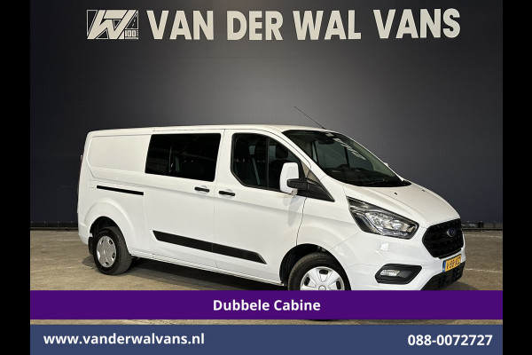 Ford Transit Custom 2.0 TDCI 131pk L2H1 Dubbele Cabine Euro6 Airco | 6-Zits | LED | Cruisecontrol | 2800kg trekhaak Parkeersensoren, Stoelverwarming