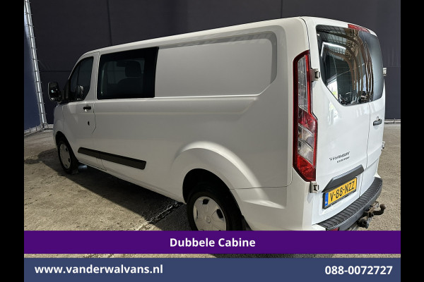 Ford Transit Custom 2.0 TDCI 131pk L2H1 Dubbele Cabine Euro6 Airco | 6-Zits | LED | Cruisecontrol | 2800kg trekhaak Parkeersensoren, Stoelverwarming