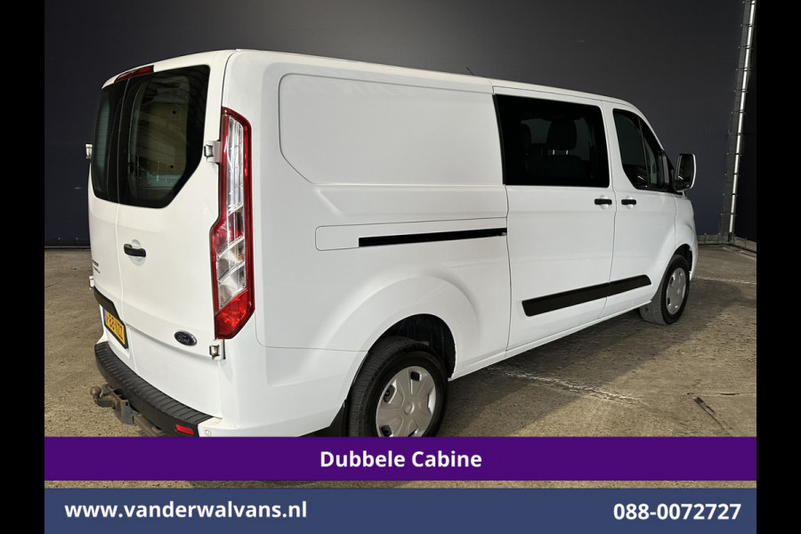 Ford Transit Custom 2.0 TDCI 131pk L2H1 Dubbele Cabine Euro6 Airco | 6-Zits | LED | Cruisecontrol | 2800kg trekhaak Parkeersensoren, Stoelverwarming