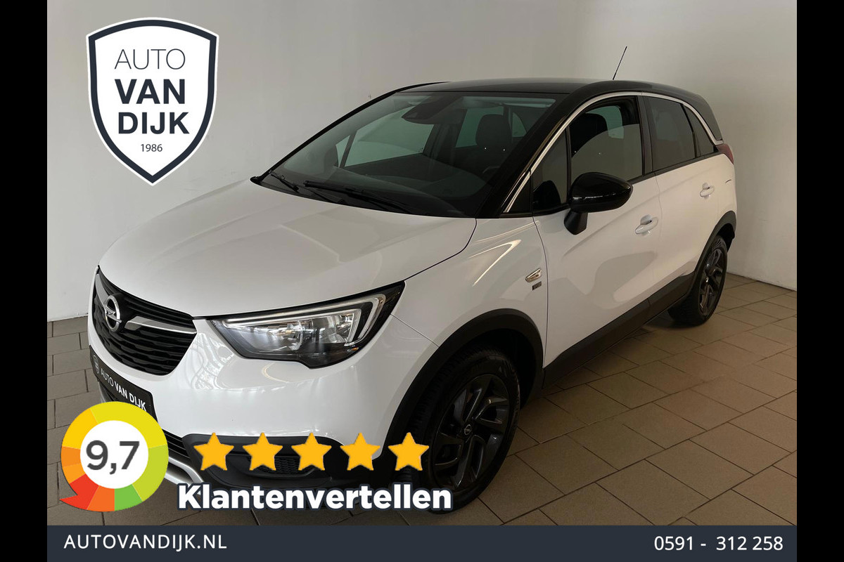 Opel Crossland X 1.2 Turbo 120 Jaar Edition AIRCO NAVI VIA APP CRUISE APPEL CARPLAY BLUETOOTH VELGEN ZWART DAK NETTE AUTO