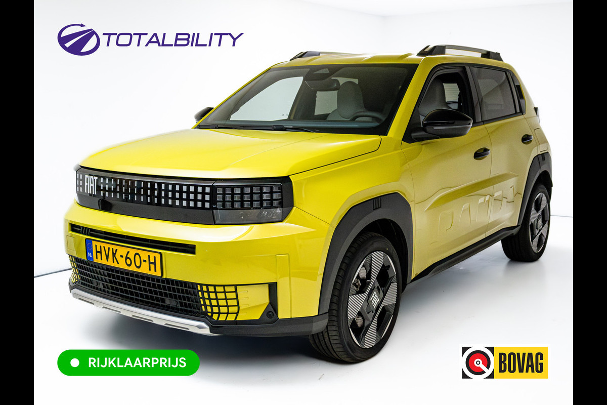 Fiat Grande Panda La Prima 11 kW 44 kWh | Tot 8 jr. garantie! | Stoel-, Stuur- & Voorruitverw. | Cruise | Privacy glas | Led, Regensensor, Apple Carplay /  Android auto, Achteruitrijcamera