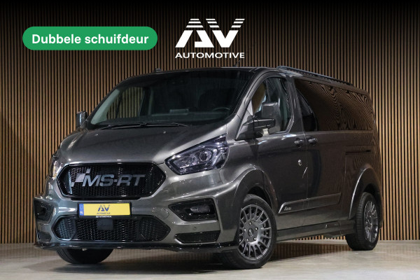 Ford Transit Custom 320 2.0 TDCI L2H1 MS-RT | ACC | BLIS | L+R Schuifdeur | SORTIMO | CarPlay | Navigatie | Camera | Stoelverwarming | 3-Zitter | PPF Folie | Lederen bekleding | Spoiler-pakket | Nieuwe APK