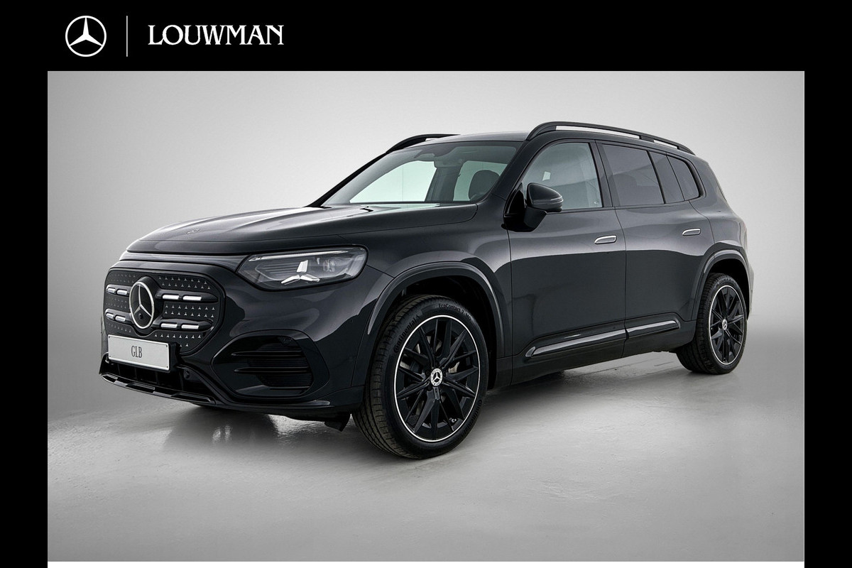 Mercedes-Benz Glb 250+ Business Solution AMG 7p. 85.5 kWh | Premium pakket | Winterpakket | Nightpakket | Trekhaak | Verstelbare demping | 20” multispaakse AMG-velgen | Vast panoramadak | Sfeerverlichting | GUARD 360° |