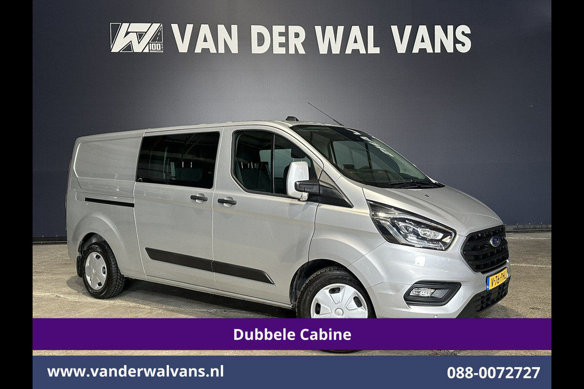Ford Transit Custom 2.0 TDCI 170pk Automaat L2H1 Dubbele Cabine Euro6 Airco | 5-Zits | Xenon | Camera | Navigatie | Apple Carplay | LED Android Auto, Stoelverwarming, Verwarmde voorruit, Parkeersensoren, Trekhaak
