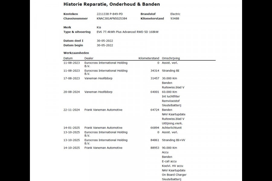 Kia Ev6 Plus Advanced 77.4 kWh Leer Schuif-kanteldak Camera Adap.Cruise Warmtepomp V2L Elektr.-Stoel-Massage+Ventilatie+Verwarmd+Memory  SOH 100% DAB Elek.Achterklep Lmv 20" Lane Assist Privacy Glas 1.600kg Trekvermogen! 1e Eigenaar Dealeronderhouden Origineel Nederlandse Auto Nieuwprijs €53.860,- snelladen tot 240 KW