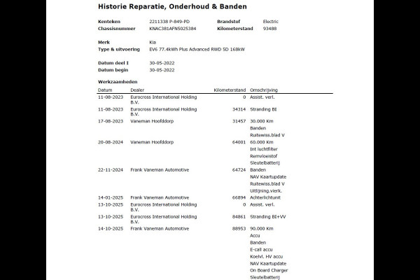Kia Ev6 Plus Advanced 77.4 kWh Leer Schuif-kanteldak Camera Adap.Cruise Warmtepomp V2L Elektr.-Stoel-Massage+Ventilatie+Verwarmd+Memory  SOH 100% DAB Elek.Achterklep Lmv 20" Lane Assist Privacy Glas 1.600kg Trekvermogen! 1e Eigenaar Dealeronderhouden Origineel Nederlandse Auto Nieuwprijs €53.860,- snelladen tot 240 KW