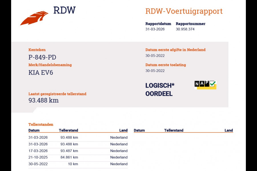Kia Ev6 Plus Advanced 77.4 kWh Leer Schuif-kanteldak Camera Adap.Cruise Warmtepomp V2L Elektr.-Stoel-Massage+Ventilatie+Verwarmd+Memory  SOH 100% DAB Elek.Achterklep Lmv 20" Lane Assist Privacy Glas 1.600kg Trekvermogen! 1e Eigenaar Dealeronderhouden Origineel Nederlandse Auto Nieuwprijs €53.860,- snelladen tot 240 KW