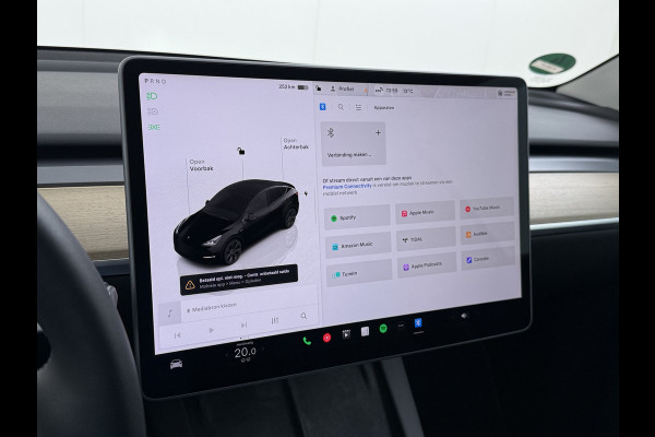 Tesla Model Y 300pk Warmtepomp LFP-Accu Leer Lmv Camera's Panoramadak Adap.Cruise Navi Ecc SOH 92% RWD Autopilot Stoel+Stuur+Achterbank Verwarming Elek.Achterklep Dodehoek detector Draadloze telefoonlader 1e Eigenaar Fabrieksgarantie op Motor en Accu tot 13-12-2030/160.000km 1.600KG-Trekvermogen