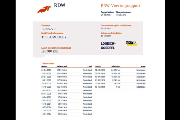 Tesla Model Y 300pk Warmtepomp LFP-Accu Leer Lmv Camera's Panoramadak Adap.Cruise Navi Ecc SOH 92% RWD Autopilot Stoel+Stuur+Achterbank Verwarming Elek.Achterklep Dodehoek detector Draadloze telefoonlader 1e Eigenaar Fabrieksgarantie op Motor en Accu tot 13-12-2030/160.000km 1.600KG-Trekvermogen