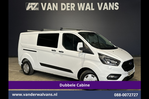 Ford Transit Custom 2.0 TDCI 131pk L2H1 Dubbele Cabine Euro6 Airco | 5-Zits | Navigatie | Cruisecontrol | LED | 2800kg Trekhaak Stoelverwarming, Parkeersensoren, Achterklep