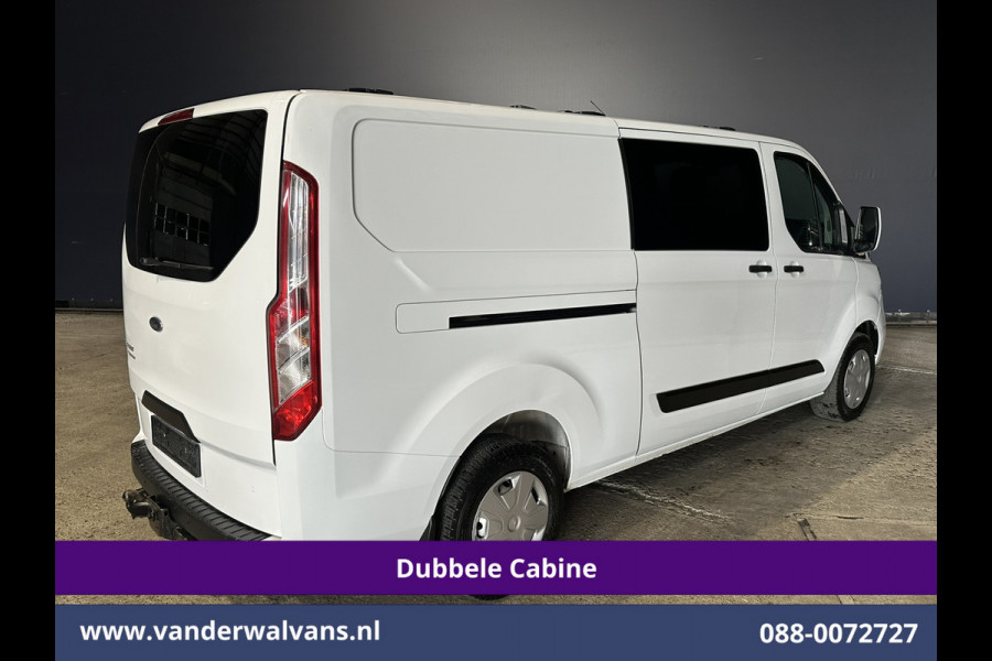 Ford Transit Custom 2.0 TDCI 131pk L2H1 Dubbele Cabine Euro6 Airco | 5-Zits | Navigatie | Cruisecontrol | LED | 2800kg Trekhaak Stoelverwarming, Parkeersensoren, Achterklep