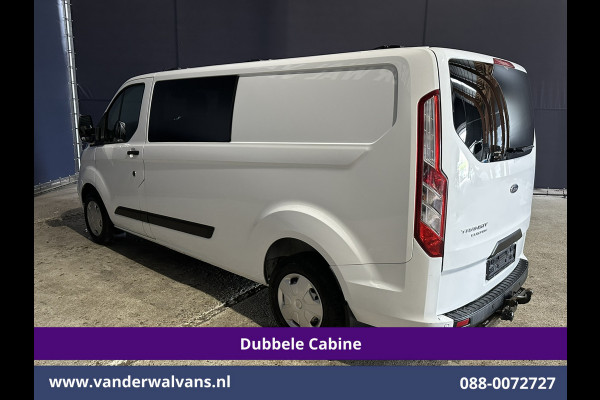 Ford Transit Custom 2.0 TDCI 131pk L2H1 Dubbele Cabine Euro6 Airco | 5-Zits | Navigatie | Cruisecontrol | LED | 2800kg Trekhaak Stoelverwarming, Parkeersensoren, Achterklep