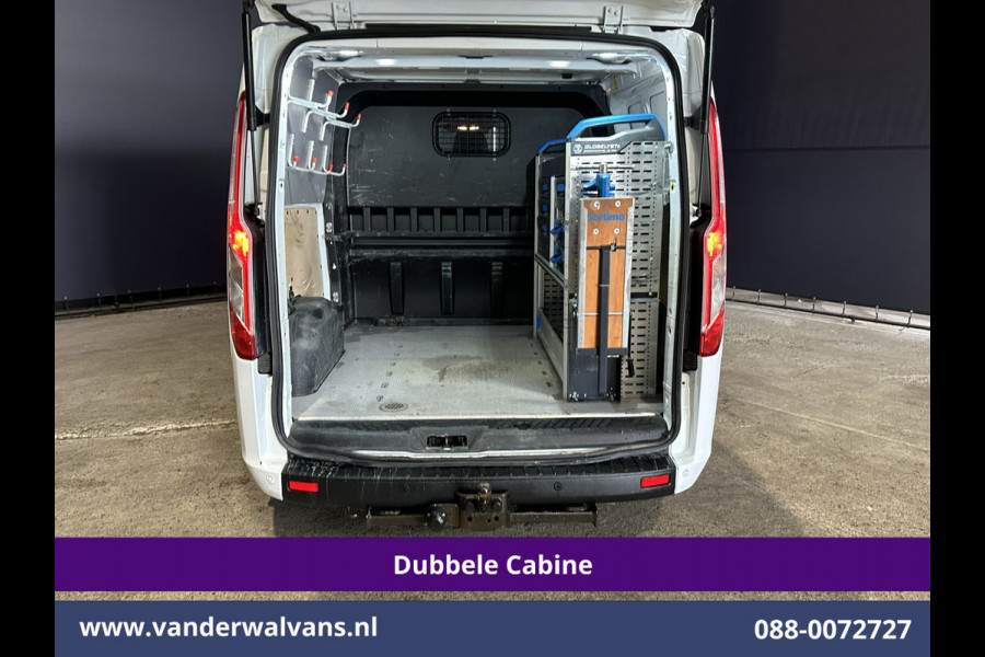 Ford Transit Custom 2.0 TDCI 131pk L2H1 Dubbele Cabine Euro6 Airco | 5-Zits | Navigatie | Cruisecontrol | LED | 2800kg Trekhaak Stoelverwarming, Parkeersensoren, Achterklep