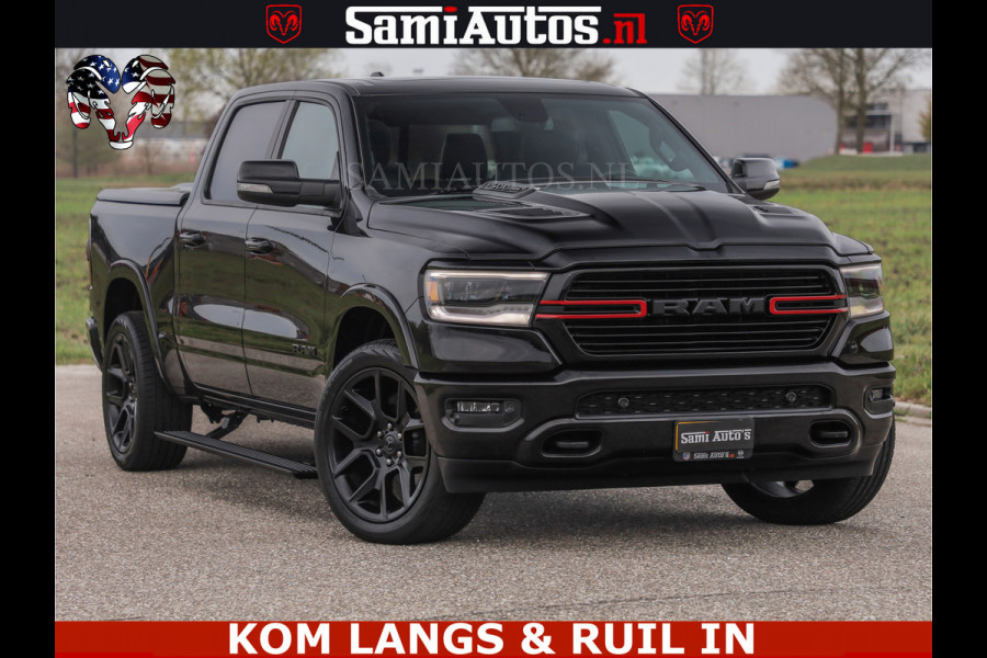 Dodge Ram BLACK OPS | 5.7 V8 4x4 | SPORT NIGHT EDITION | PANORAMA DAK | COMFORT STOELEN | 22 INCH WIELEN | OPEN UITLAAT KLEP ELEKTR | CREW CAB 5 ZIT PLAATSEN | DUBBELE CABINE | DC | Eerste Eigenaar | Origineel Nederlandse auto |