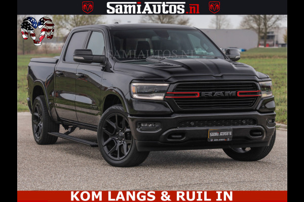 Dodge Ram BLACK OPS | 5.7 V8 4x4 | SPORT NIGHT EDITION | PANORAMA DAK | COMFORT STOELEN | 22 INCH WIELEN | OPEN UITLAAT KLEP ELEKTR | CREW CAB 5 ZIT PLAATSEN | DUBBELE CABINE | DC | Eerste Eigenaar | Origineel Nederlandse auto |