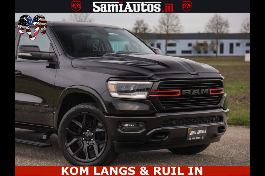 Dodge Ram BLACK OPS | 5.7 V8 4x4 | SPORT NIGHT EDITION | PANORAMA DAK | COMFORT STOELEN | 22 INCH WIELEN | OPEN UITLAAT KLEP ELEKTR | CREW CAB 5 ZIT PLAATSEN | DUBBELE CABINE | DC | Eerste Eigenaar | Origineel Nederlandse auto |