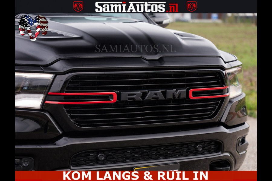 Dodge Ram BLACK OPS | 5.7 V8 4x4 | SPORT NIGHT EDITION | PANORAMA DAK | COMFORT STOELEN | 22 INCH WIELEN | OPEN UITLAAT KLEP ELEKTR | CREW CAB 5 ZIT PLAATSEN | DUBBELE CABINE | DC | Eerste Eigenaar | Origineel Nederlandse auto |