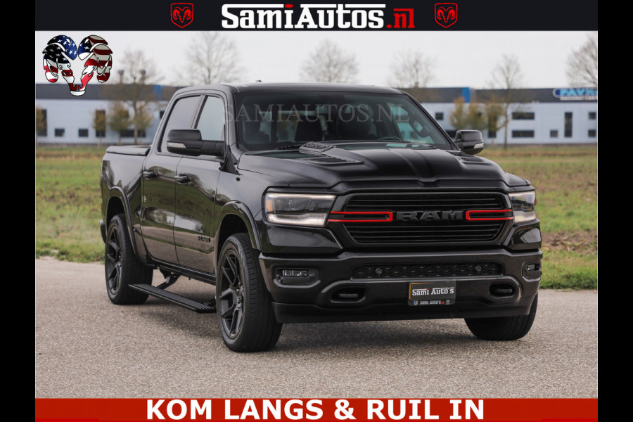 Dodge Ram BLACK OPS | 5.7 V8 4x4 | SPORT NIGHT EDITION | PANORAMA DAK | COMFORT STOELEN | 22 INCH WIELEN | OPEN UITLAAT KLEP ELEKTR | CREW CAB 5 ZIT PLAATSEN | DUBBELE CABINE | DC | Eerste Eigenaar | Origineel Nederlandse auto |