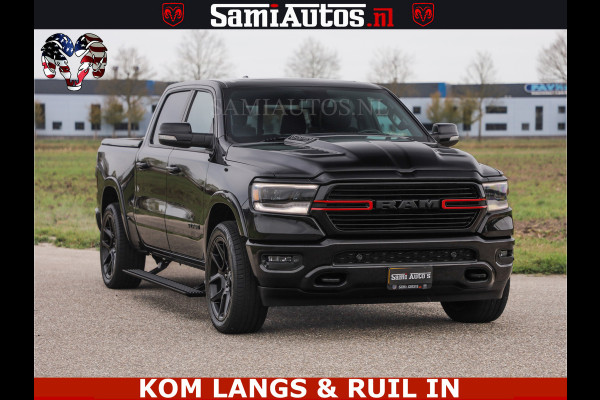Dodge Ram BLACK OPS | 5.7 V8 4x4 | SPORT NIGHT EDITION | PANORAMA DAK | COMFORT STOELEN | 22 INCH WIELEN | OPEN UITLAAT KLEP ELEKTR | CREW CAB 5 ZIT PLAATSEN | DUBBELE CABINE | DC | Eerste Eigenaar | Origineel Nederlandse auto |
