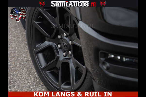Dodge Ram BLACK OPS | 5.7 V8 4x4 | SPORT NIGHT EDITION | PANORAMA DAK | COMFORT STOELEN | 22 INCH WIELEN | OPEN UITLAAT KLEP ELEKTR | CREW CAB 5 ZIT PLAATSEN | DUBBELE CABINE | DC | Eerste Eigenaar | Origineel Nederlandse auto |