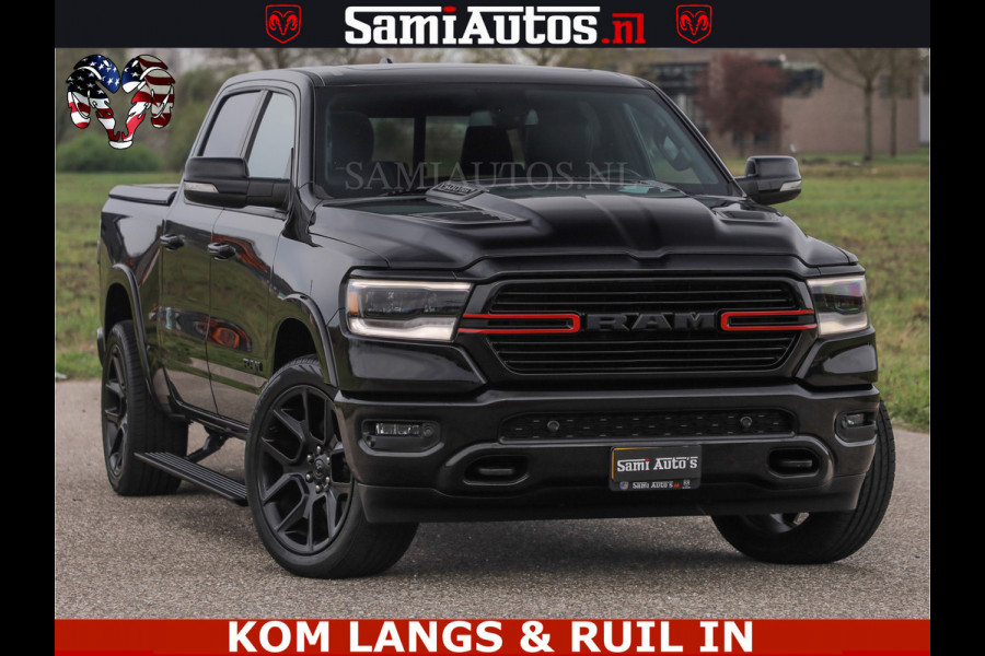 Dodge Ram BLACK OPS | 5.7 V8 4x4 | SPORT NIGHT EDITION | PANORAMA DAK | COMFORT STOELEN | 22 INCH WIELEN | OPEN UITLAAT KLEP ELEKTR | CREW CAB 5 ZIT PLAATSEN | DUBBELE CABINE | DC | Eerste Eigenaar | Origineel Nederlandse auto |