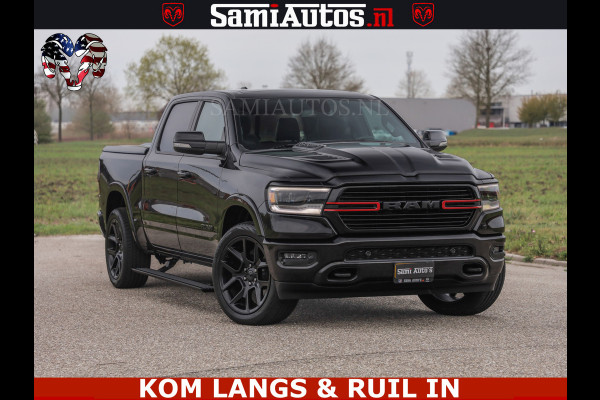 Dodge Ram BLACK OPS | 5.7 V8 4x4 | SPORT NIGHT EDITION | PANORAMA DAK | COMFORT STOELEN | 22 INCH WIELEN | OPEN UITLAAT KLEP ELEKTR | CREW CAB 5 ZIT PLAATSEN | DUBBELE CABINE | DC | Eerste Eigenaar | Origineel Nederlandse auto |
