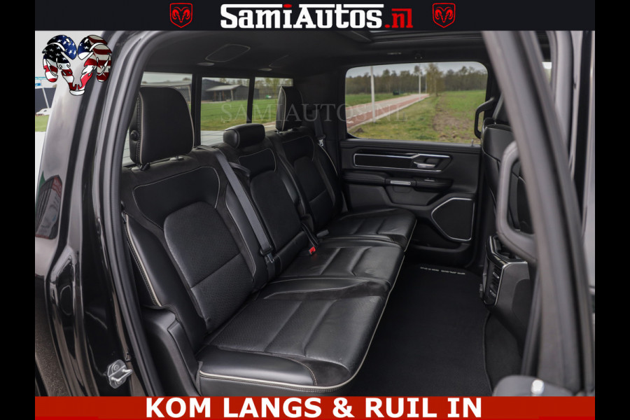 Dodge Ram BLACK OPS | 5.7 V8 4x4 | SPORT NIGHT EDITION | PANORAMA DAK | COMFORT STOELEN | 22 INCH WIELEN | OPEN UITLAAT KLEP ELEKTR | CREW CAB 5 ZIT PLAATSEN | DUBBELE CABINE | DC | Eerste Eigenaar | Origineel Nederlandse auto |