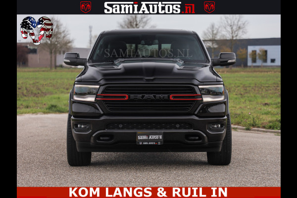 Dodge Ram BLACK OPS | 5.7 V8 4x4 | SPORT NIGHT EDITION | PANORAMA DAK | COMFORT STOELEN | 22 INCH WIELEN | OPEN UITLAAT KLEP ELEKTR | CREW CAB 5 ZIT PLAATSEN | DUBBELE CABINE | DC | Eerste Eigenaar | Origineel Nederlandse auto |