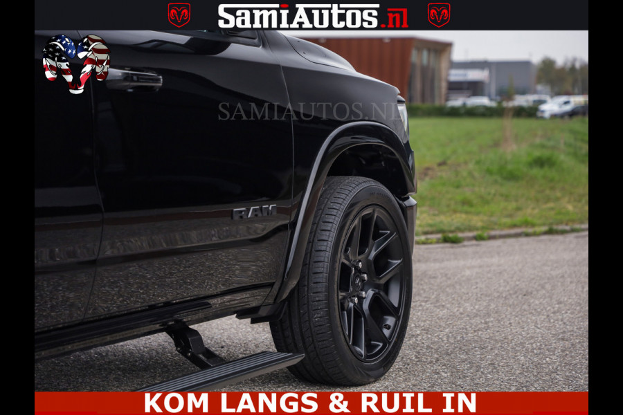 Dodge Ram BLACK OPS | 5.7 V8 4x4 | SPORT NIGHT EDITION | PANORAMA DAK | COMFORT STOELEN | 22 INCH WIELEN | OPEN UITLAAT KLEP ELEKTR | CREW CAB 5 ZIT PLAATSEN | DUBBELE CABINE | DC | Eerste Eigenaar | Origineel Nederlandse auto |