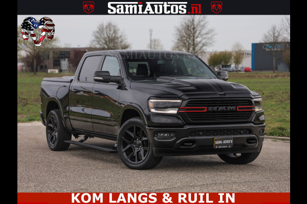 Dodge Ram BLACK OPS | 5.7 V8 4x4 | SPORT NIGHT EDITION | PANORAMA DAK | COMFORT STOELEN | 22 INCH WIELEN | OPEN UITLAAT KLEP ELEKTR | CREW CAB 5 ZIT PLAATSEN | DUBBELE CABINE | DC | Eerste Eigenaar | Origineel Nederlandse auto |