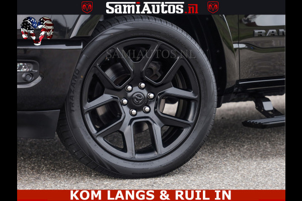 Dodge Ram BLACK OPS | 5.7 V8 4x4 | SPORT NIGHT EDITION | PANORAMA DAK | COMFORT STOELEN | 22 INCH WIELEN | OPEN UITLAAT KLEP ELEKTR | CREW CAB 5 ZIT PLAATSEN | DUBBELE CABINE | DC | Eerste Eigenaar | Origineel Nederlandse auto |
