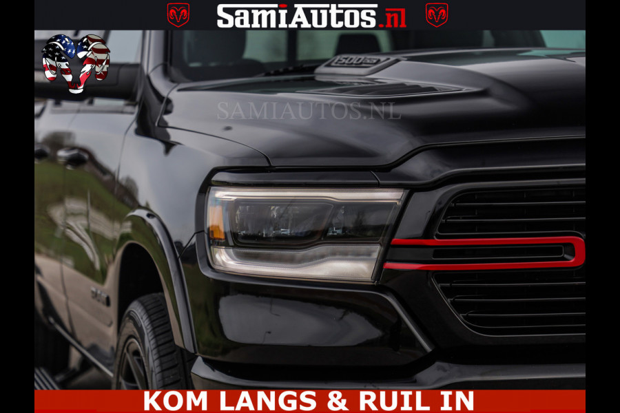 Dodge Ram BLACK OPS | 5.7 V8 4x4 | SPORT NIGHT EDITION | PANORAMA DAK | COMFORT STOELEN | 22 INCH WIELEN | OPEN UITLAAT KLEP ELEKTR | CREW CAB 5 ZIT PLAATSEN | DUBBELE CABINE | DC | Eerste Eigenaar | Origineel Nederlandse auto |