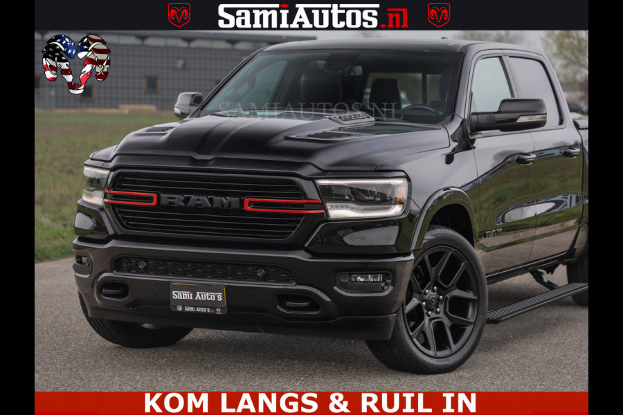 Dodge Ram BLACK OPS | 5.7 V8 4x4 | SPORT NIGHT EDITION | PANORAMA DAK | COMFORT STOELEN | 22 INCH WIELEN | OPEN UITLAAT KLEP ELEKTR | CREW CAB 5 ZIT PLAATSEN | DUBBELE CABINE | DC | Eerste Eigenaar | Origineel Nederlandse auto |