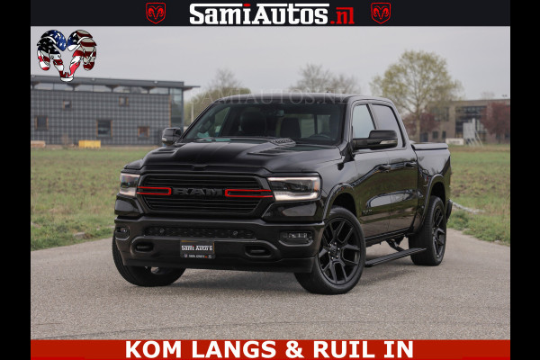 Dodge Ram BLACK OPS | 5.7 V8 4x4 | SPORT NIGHT EDITION | PANORAMA DAK | COMFORT STOELEN | 22 INCH WIELEN | OPEN UITLAAT KLEP ELEKTR | CREW CAB 5 ZIT PLAATSEN | DUBBELE CABINE | DC | Eerste Eigenaar | Origineel Nederlandse auto |